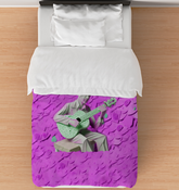 Close-up of the Cherry Blossom Zen Comforter showcasing its detailed floral design.